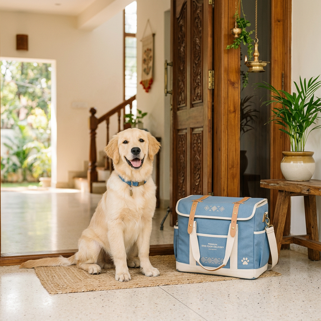 Fresh dog food delivery process