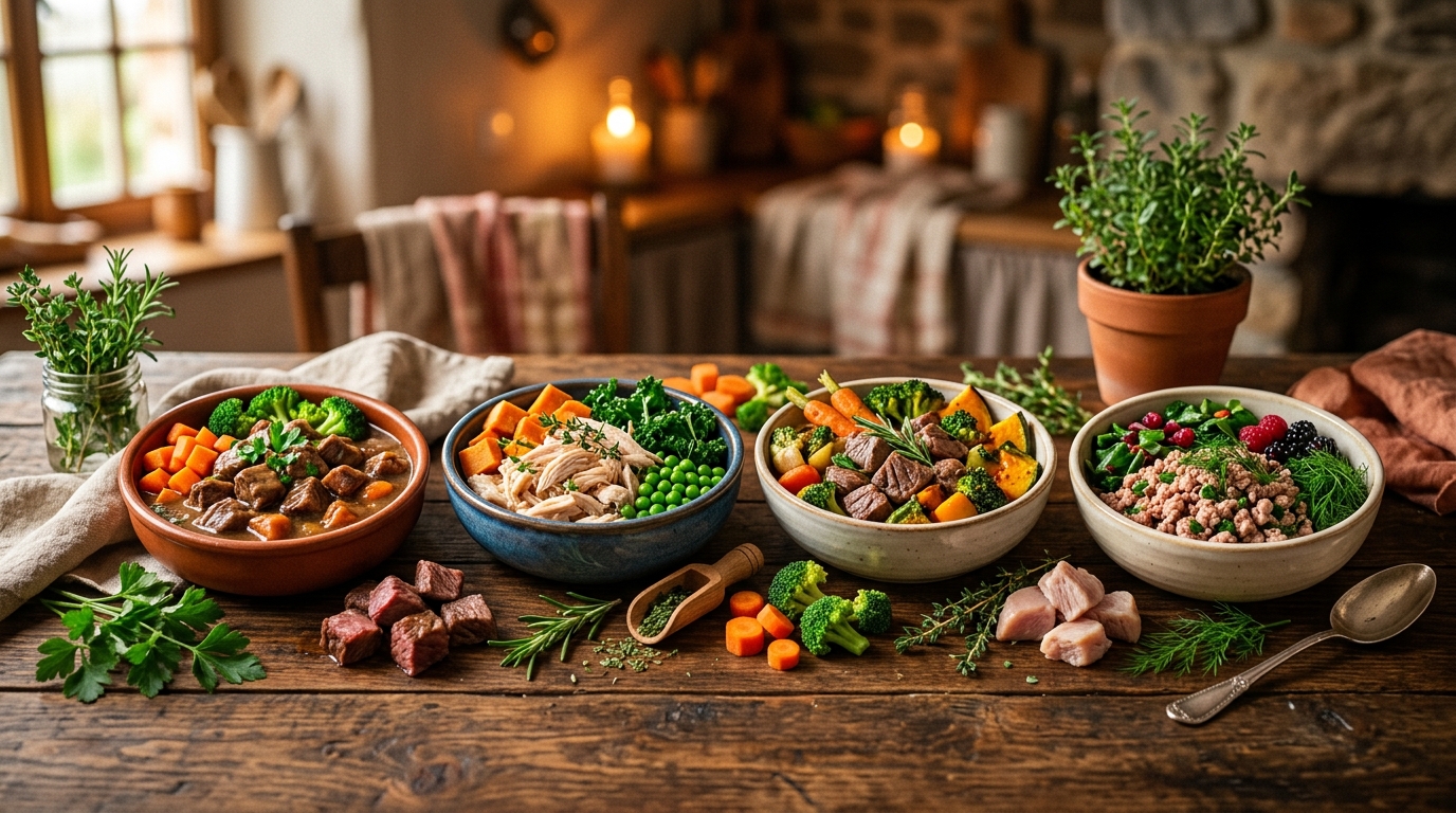 Fresh meals background